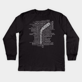 Hockey Players and Slang Kids Long Sleeve T-Shirt